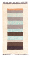 Nepal Teppich 70x140cm - Wollteppich - Rechteckig / Mehrfarbig / 70 x 140 cm Rechteckig