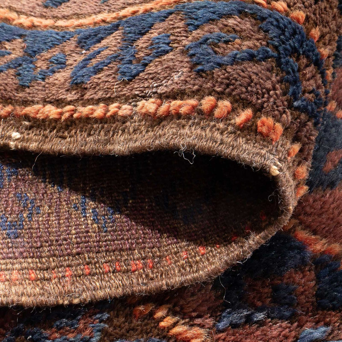 Afghan Teppich - 100 x 61 cm - braun