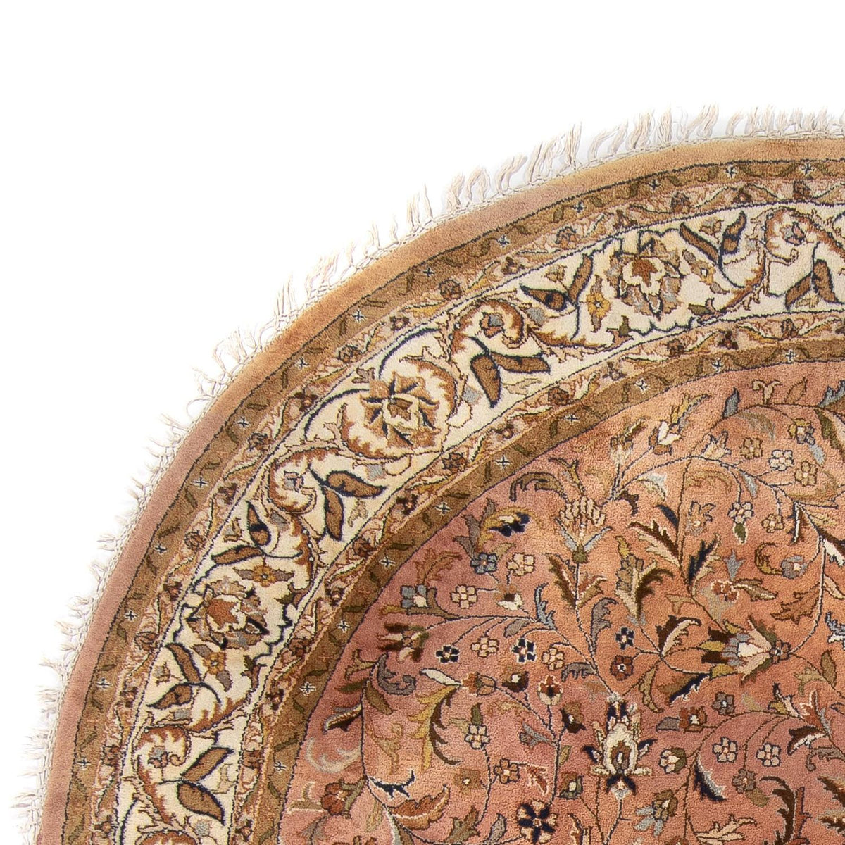 Orientteppich - Indus rund  - 245 x 245 cm - lachs