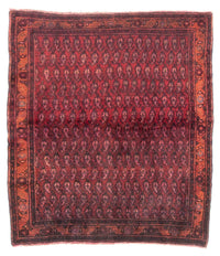 Tapis persan - Nomadic - 150 x 140 cm - rouge