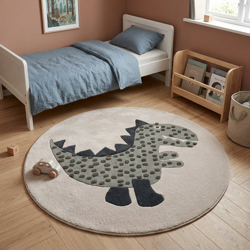 Dinosauro Tappeto per Bambini Rotondo