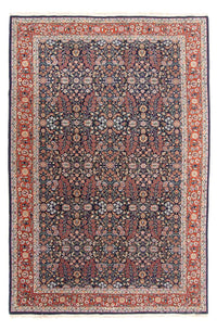 Tapis oriental - Hereke - 290 x 187 cm - bleu foncé