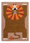 Leone Addormentato Tappeto per Bambini - Rettangolo / Marrone / 100 x 160 cm Rettangolo
