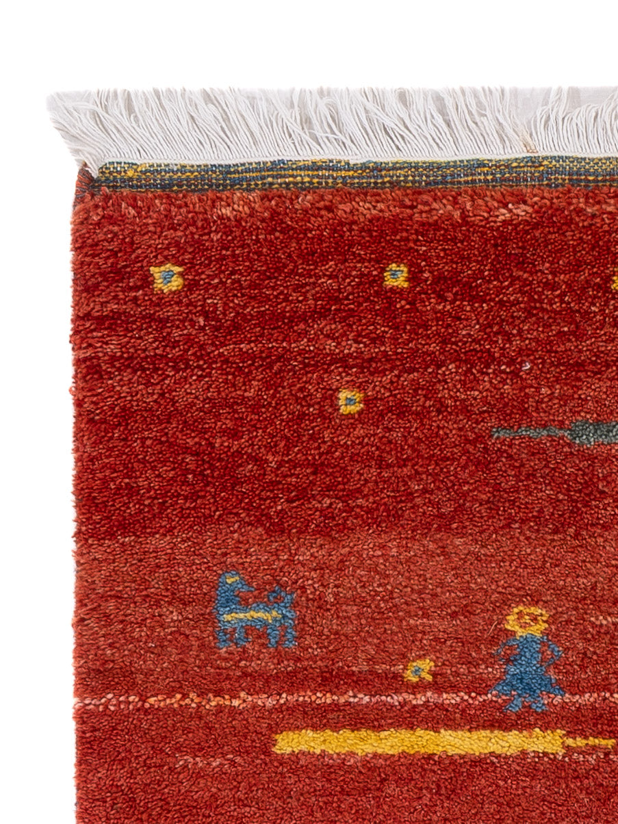 Gabbeh Teppich - Indus - 140 x 70 cm - rost