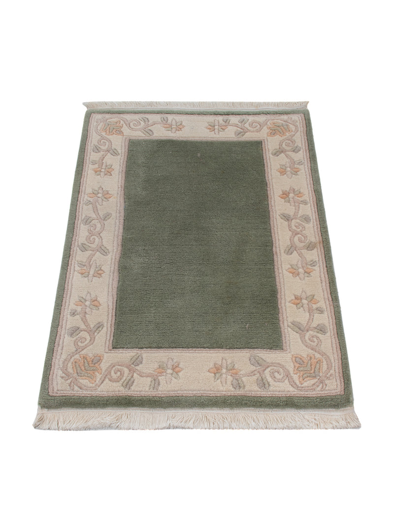 China Teppich - 90 x 60 cm - olivgrün