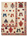 Gabbeh Indo Tappeto - Tappeto di lana - beige - Rettangolo / Beige / 60 x 90 cm Rettangolo