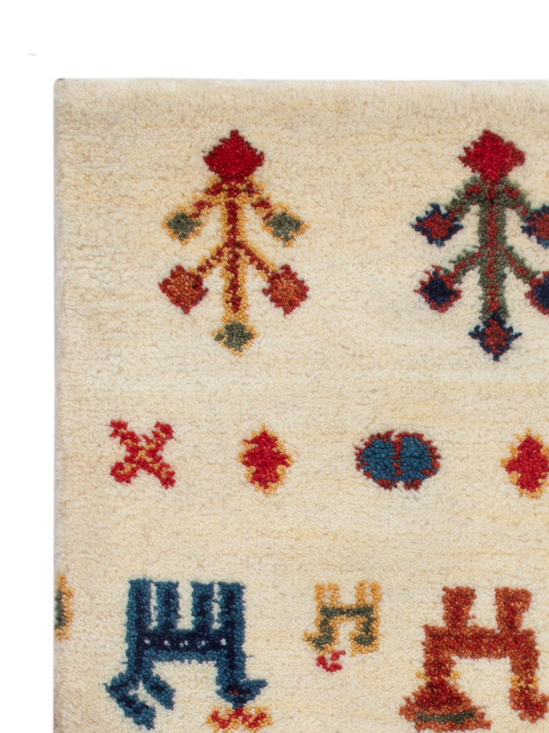 Gabbeh Teppich - Indus - 90 x 60 cm - beige