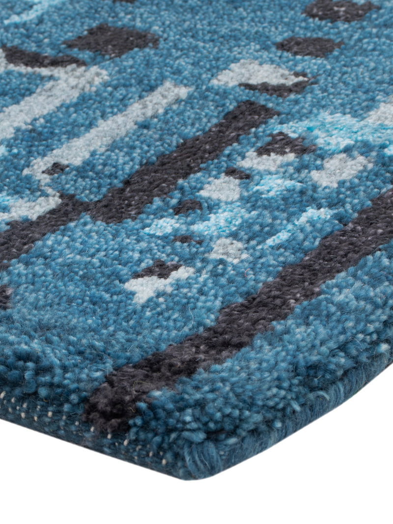 Gabbeh Teppich - Indus - 90 x 60 cm - blau