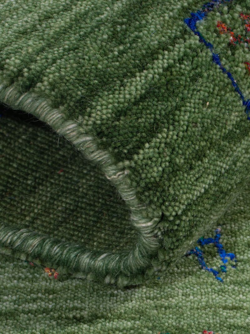 Gabbeh Teppich - Loribaft Softy - 90 x 60 cm - grün