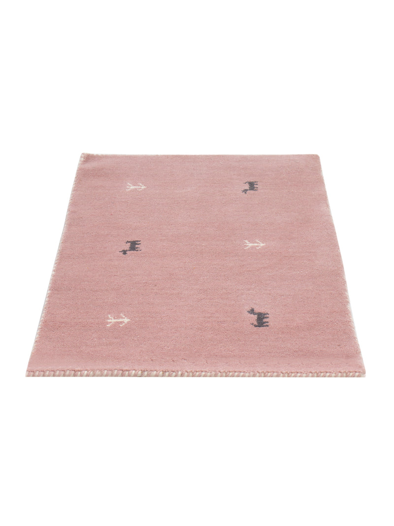 Gabbeh Teppich - Loribaft Softy - 90 x 60 cm - rosa