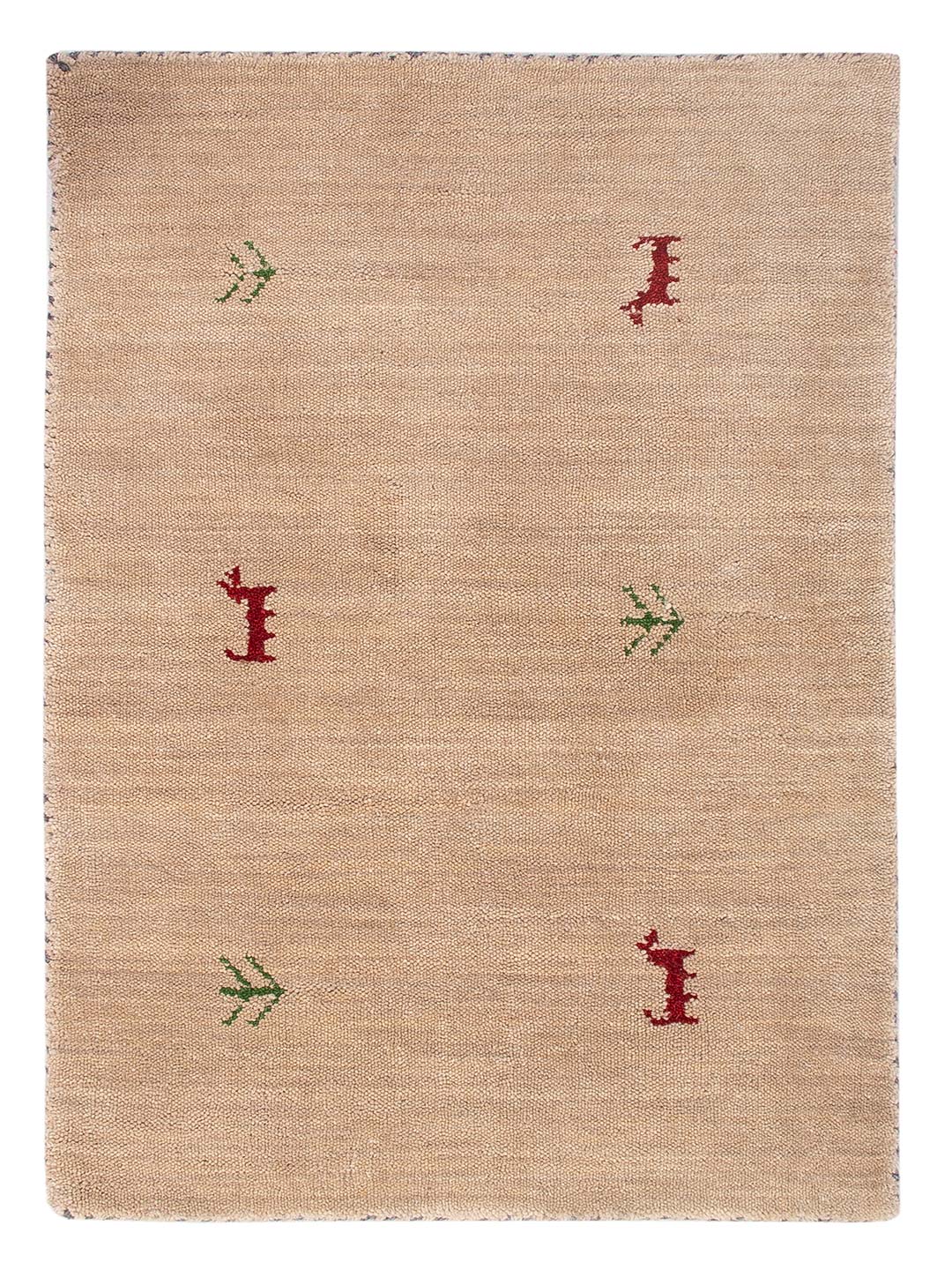 Gabbeh Teppich - Loribaft Softy - 90 x 60 cm - beige