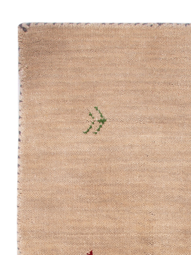 Gabbeh Teppich - Loribaft Softy - 90 x 60 cm - beige