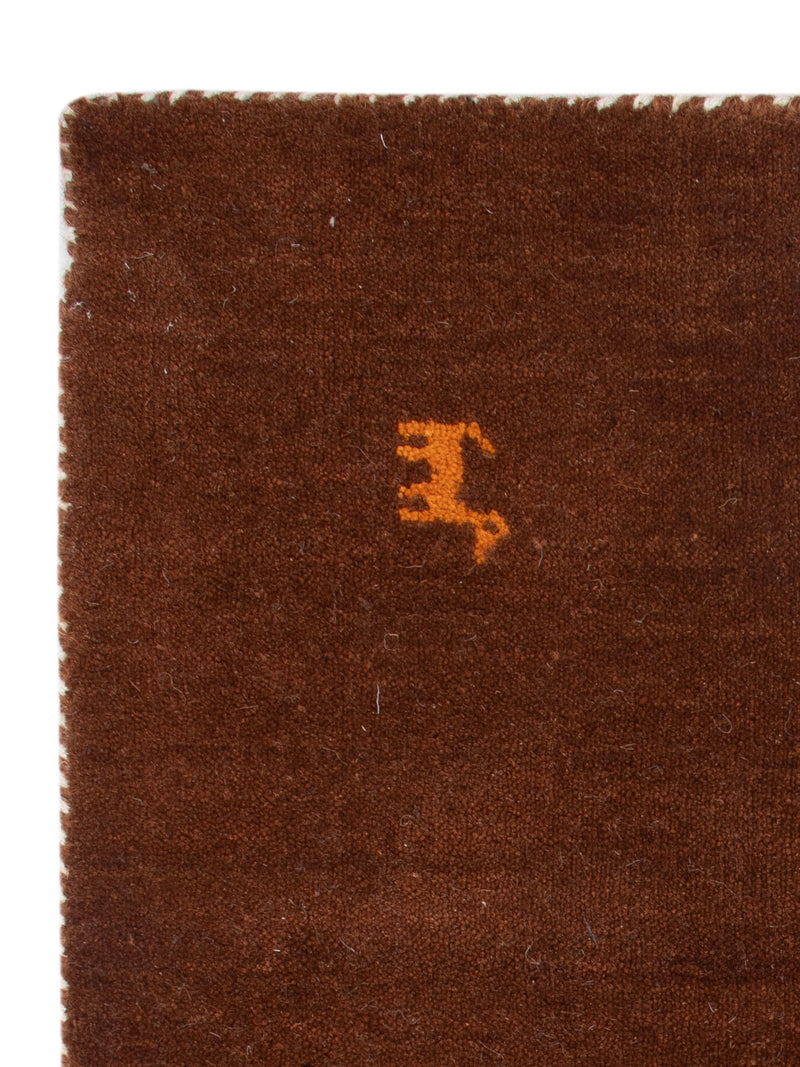 Tapis Gabbeh - Loribaft Softy - 90 x 60 cm - caramel