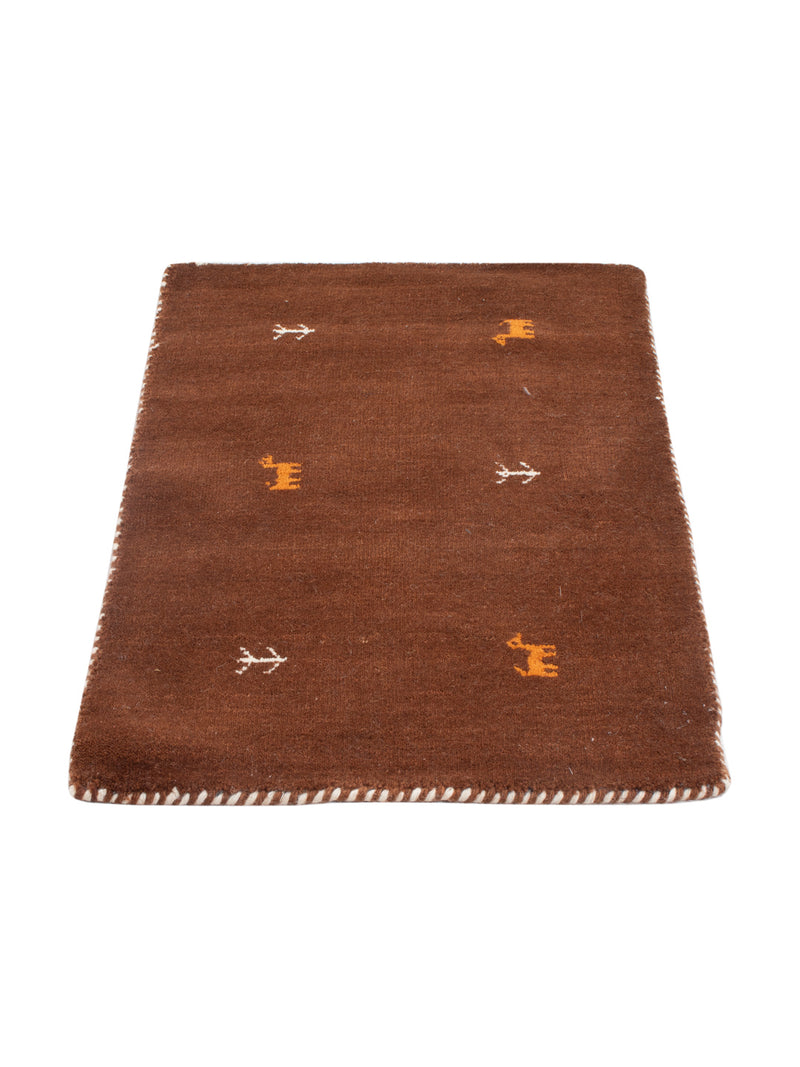 Tapis Gabbeh - Loribaft Softy - 90 x 60 cm - caramel