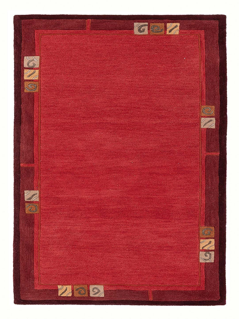 Wollteppich - 160 x 90 cm - rot