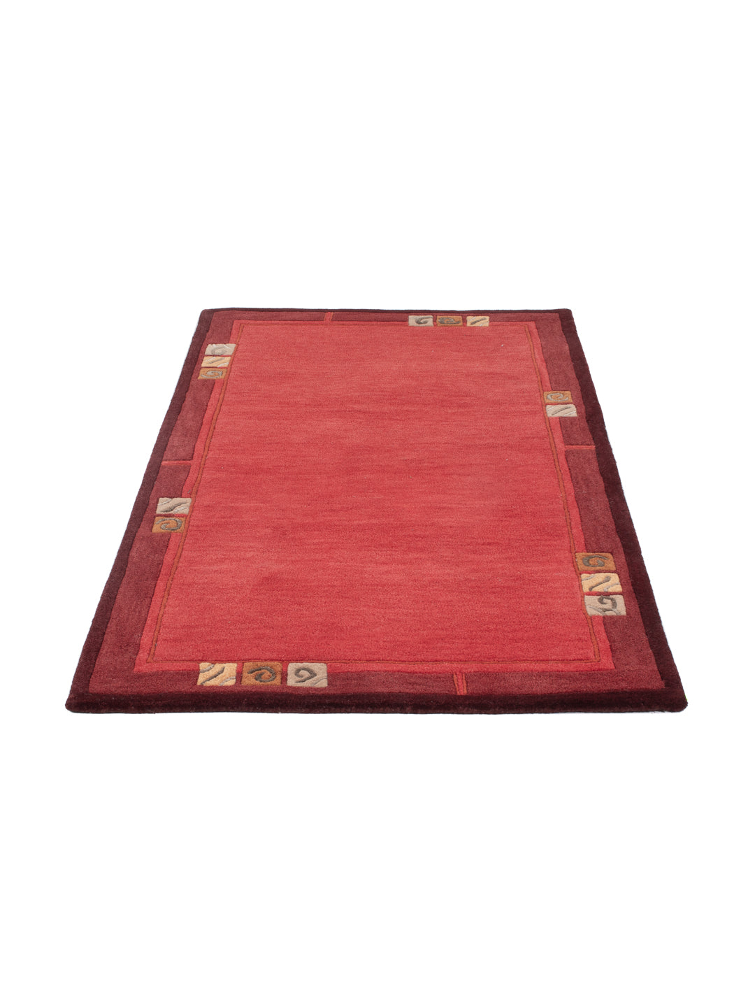 Wollteppich - 160 x 90 cm - rot