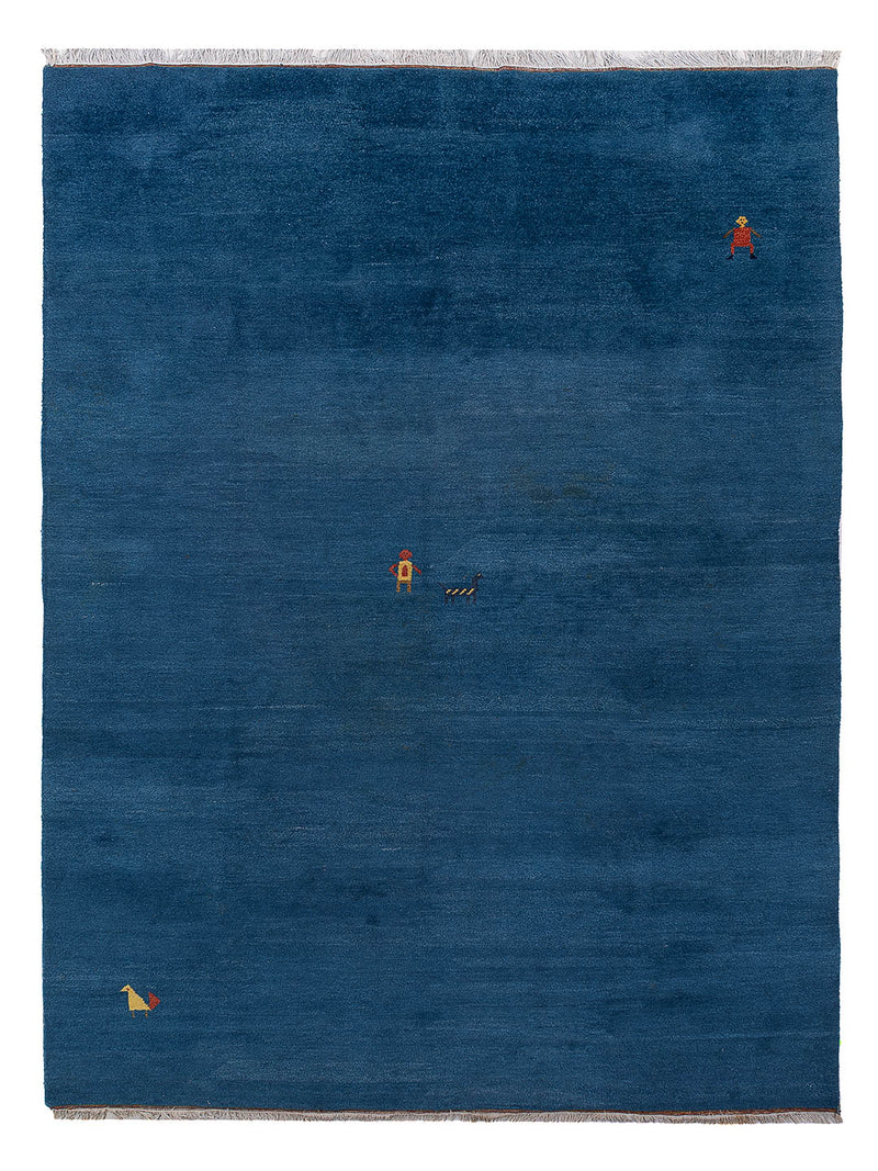 Gabbeh Teppich - Indus - 356 x 250 cm - blau