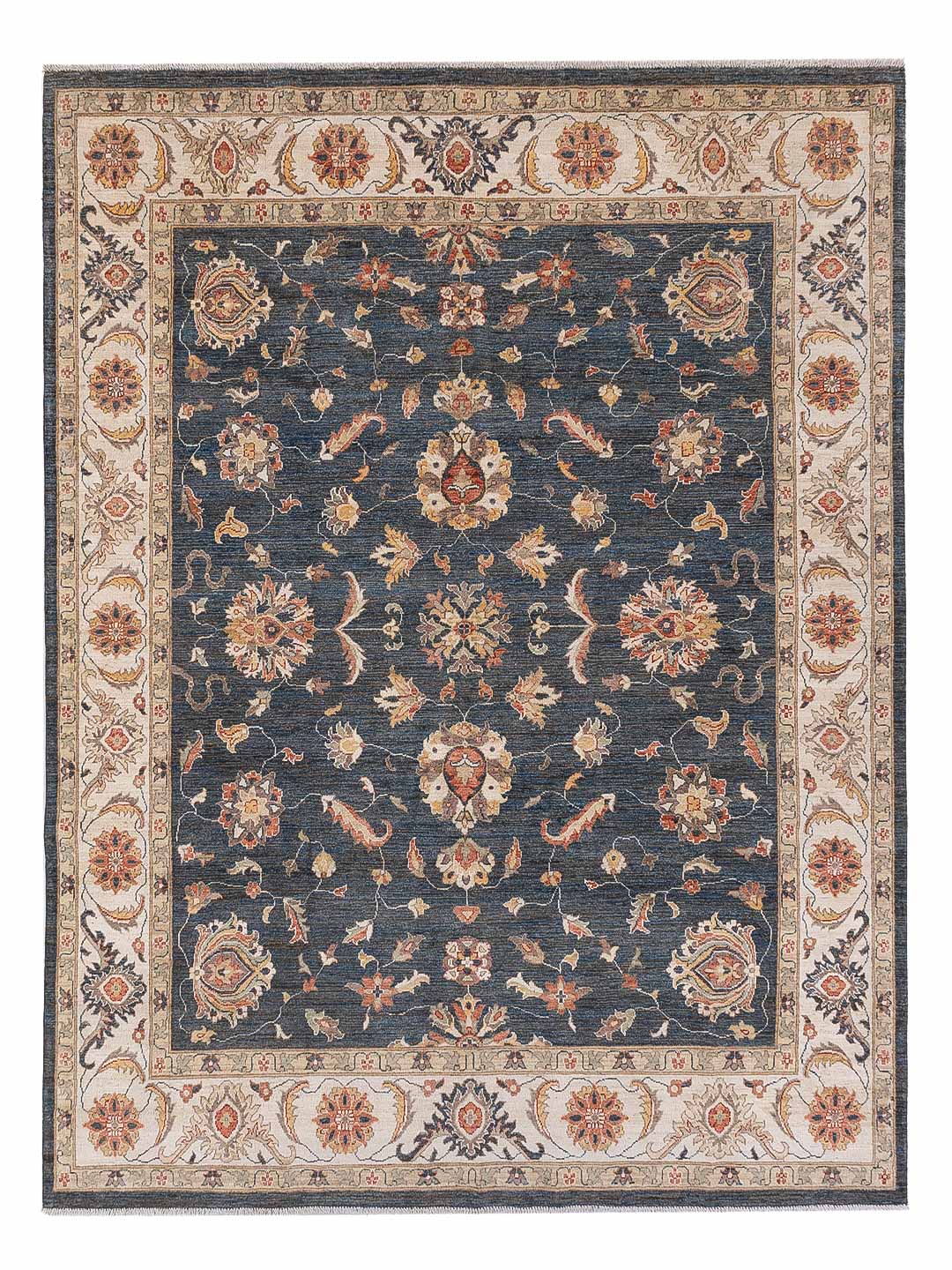 Ziegler Teppich - 293 x 254 cm - dunkelblau