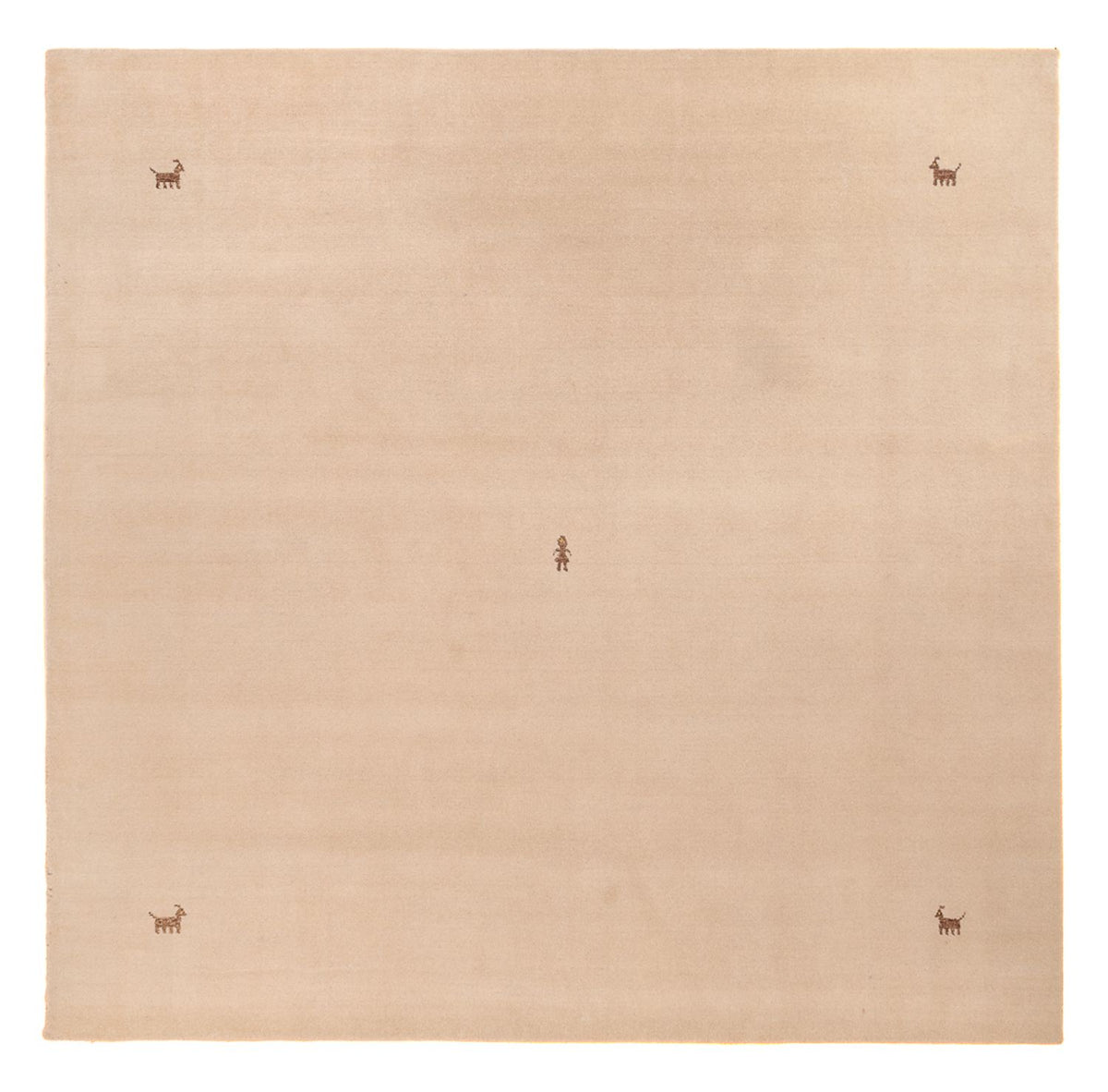 Gabbeh Teppich - Softy quadratisch  - 250 x 250 cm - beige