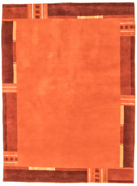 Tapis Népalais - 239 x 173 cm - orange