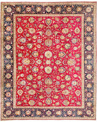 Tapis persan - Tabriz - 381 x 305 cm - rouge