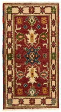 Tapis oriental - 124 x 67 cm - rouge