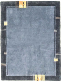 Tapis Népalais - 234 x 170 cm - bleu clair