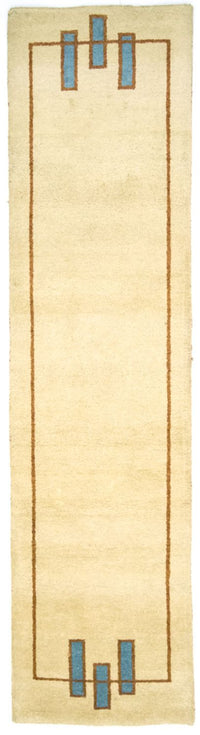 Tappeto corsia Tappeto Gabbeh - Indus - 298 x 80 cm - beige