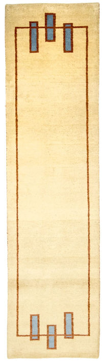 Tapis de couloir Tapis Gabbeh - Indus - 294 x 80 cm - beige