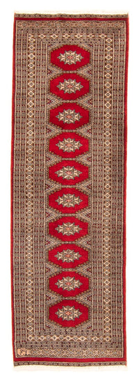 Tapis de couloir Tapis Pakistani - 247 x 83 cm - rouge foncé