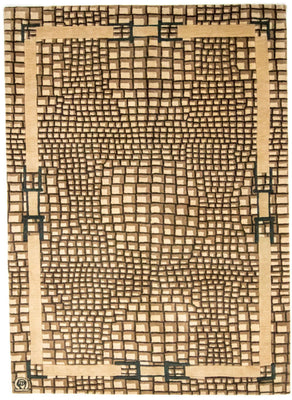 Wollteppich 243 x 170 cm Wohnzimmer Teppich