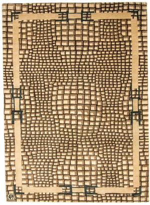 Wollteppich 243 x 170 cm Wohnzimmer Teppich