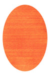 Gabbeh Loom Tappeto Uni - Tappeto di lana - Ovale / Arancione / 150 x 230 cm Ovale