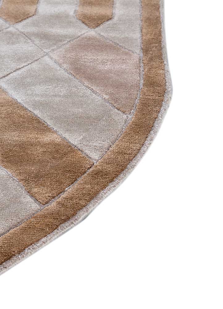 Designer Teppich oval  - 270 x 180 cm - braun