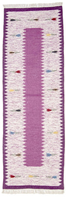 Kelim Teppich - Trendy 250 x 80 cm - lila