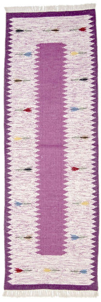 Tappeto corsia Tappeto Kelim - Tendenza - 250 x 80 cm - viola