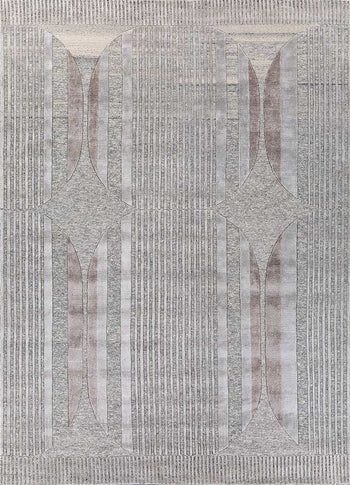 Designer Teppich - 270 x 180 cm - silber