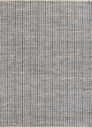 Sisalteppich - 240 x 150 cm - schwarz-weiß