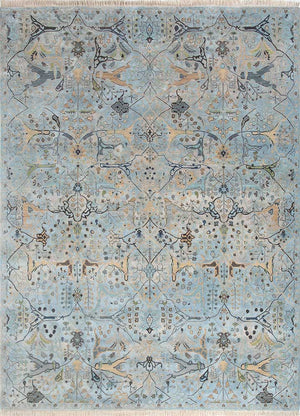 Designer Teppich - 300 x 240 cm - lichtblau