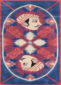 Tappeto di lana - 240 x 120 cm - blu