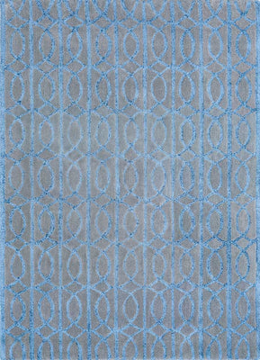 Tappeto di lana - 180 x 120 cm - blu mare