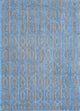 Wollteppich - 180 x 120 cm - seeblau