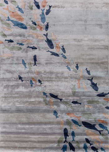 Designer Teppich - 240 x 150 cm - mehrfarbig