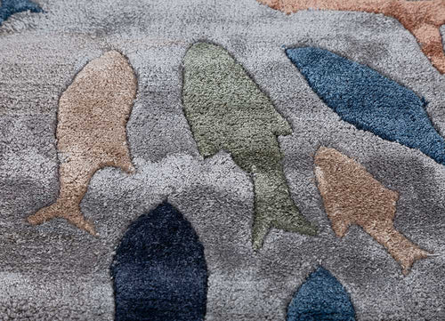 Designer Teppich - 240 x 150 cm - mehrfarbig