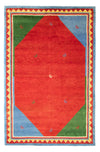 Tapis Gabbeh indien Tapis Desert - Tapis en laine - Rectangle / Rouge / 60 x 90 cm Rectangle