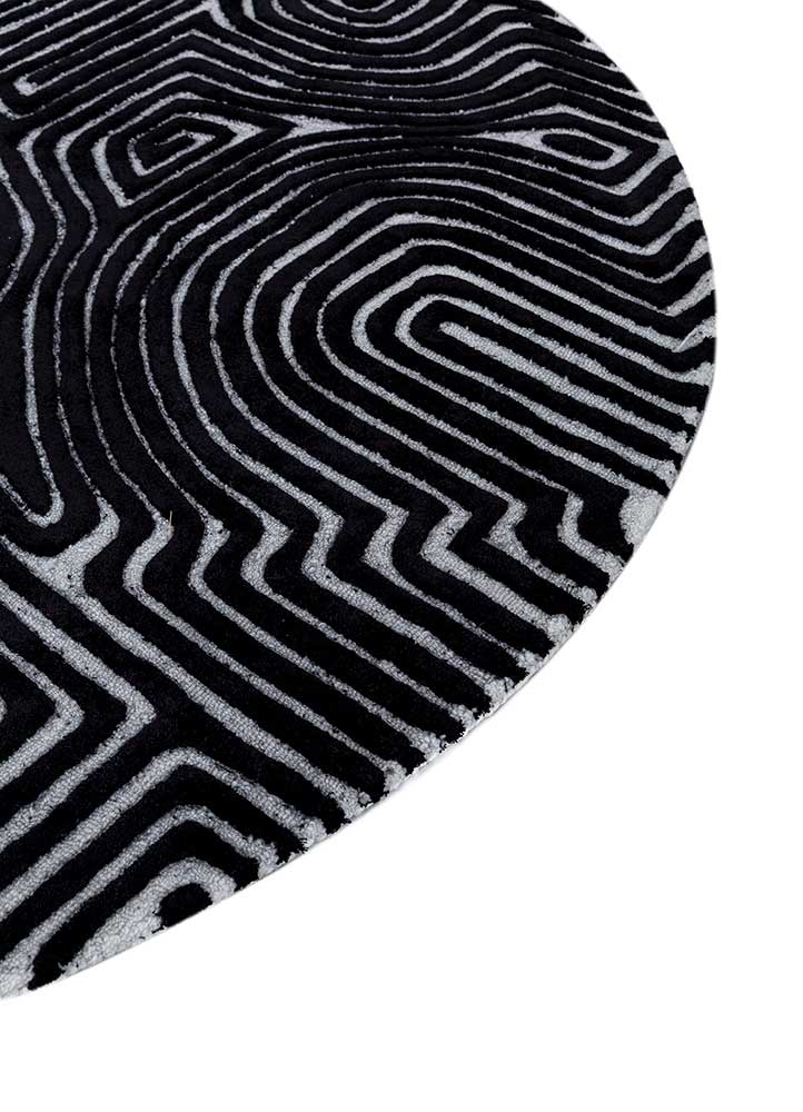 Teppich rund  - 180 x 180 cm - grau