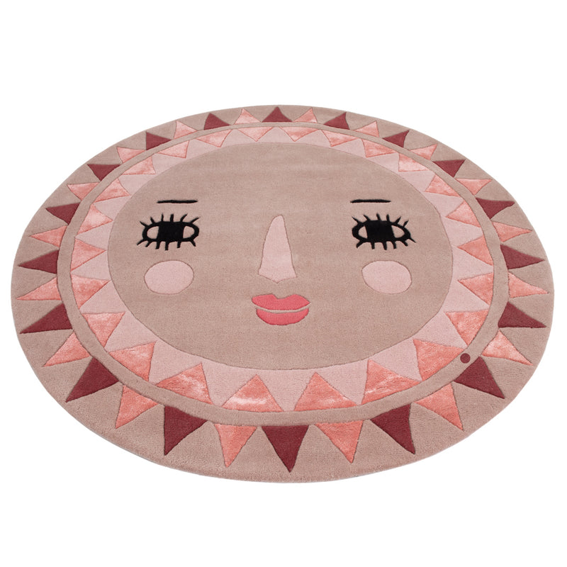 Sole Faccia Tappeto per Bambini Rotondo