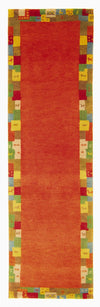Tapis Gabbeh indien Tapis Elite - Tapis en laine - Tapis de couloir / Rouille / 80 x 300 cm Tapis de couloir