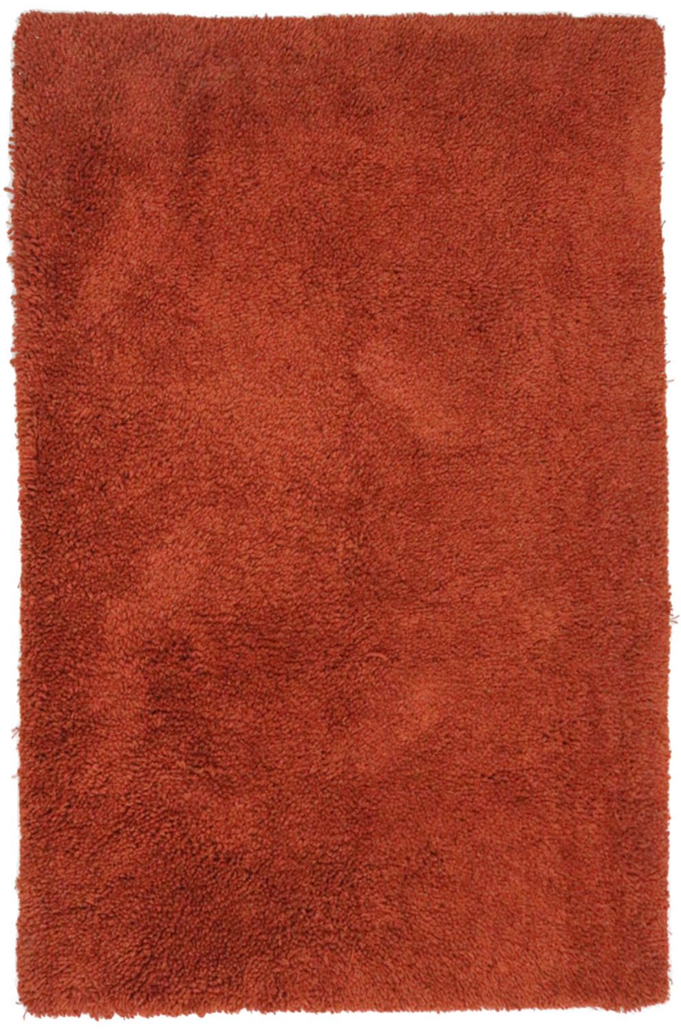 Tapis à poils longs - 215 x 155 cm - rouille
