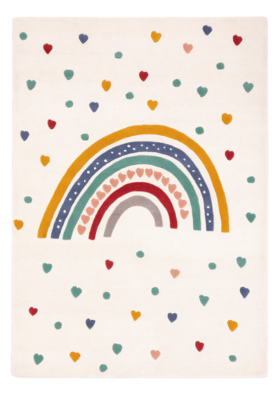Arc-en-ciel Cœurs Tapis Enfant